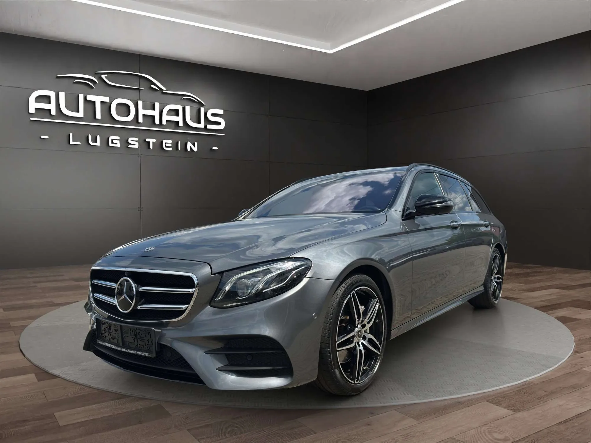 Mercedes-Benz E 200 AMG Line in Selenitgrau – Metalliclack, Außenansicht – Autohaus Lugstein, Straßwalchen