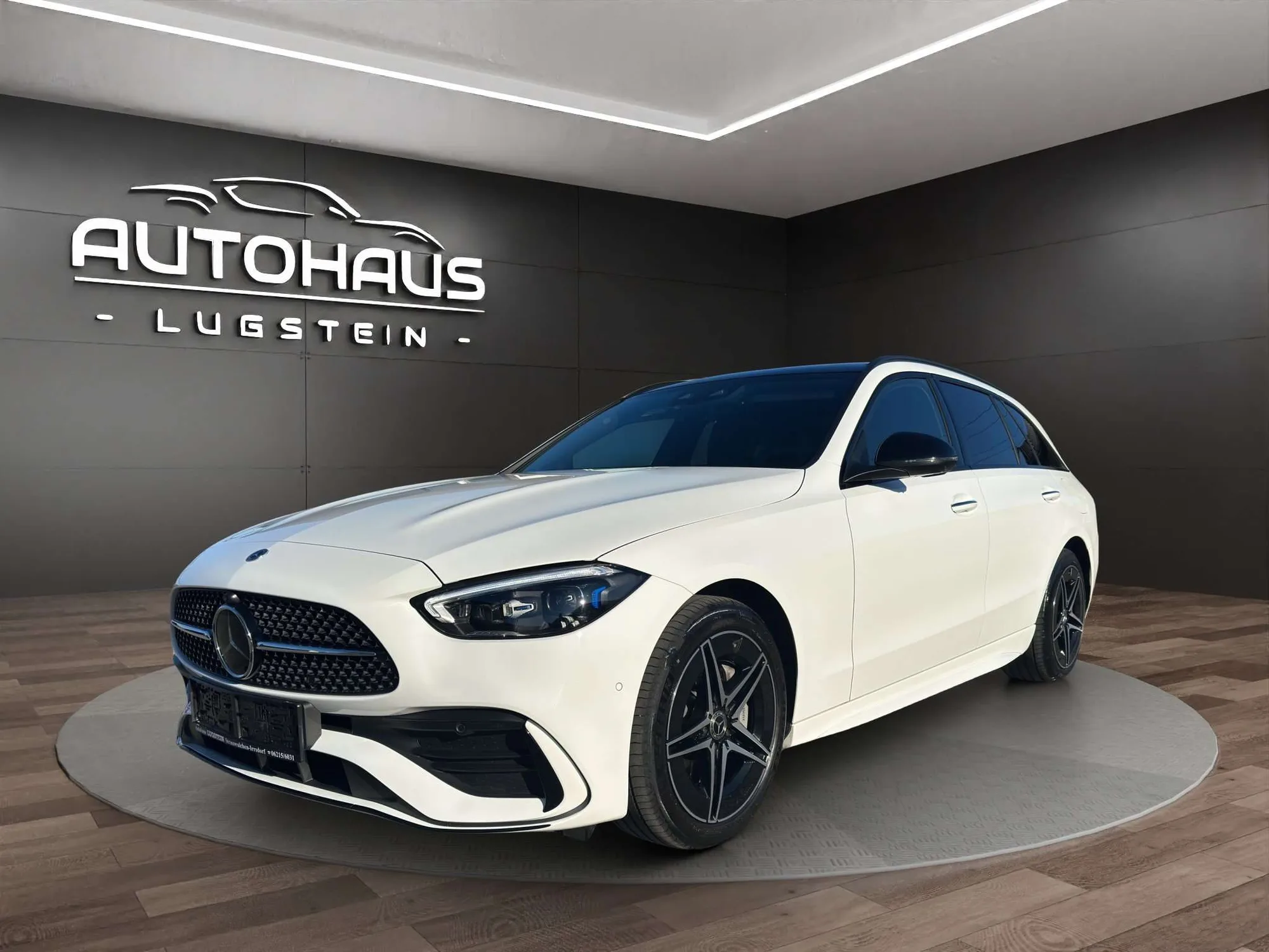 Mercedes-Benz C 300 T de 4Matic AMG Line in Polarweiss – Unilack, Außenansicht – Autohaus Lugstein, Straßwalchen